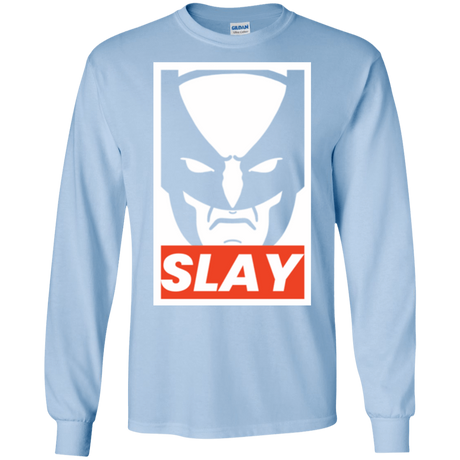 T-Shirts Light Blue / S SLAY Men's Long Sleeve T-Shirt