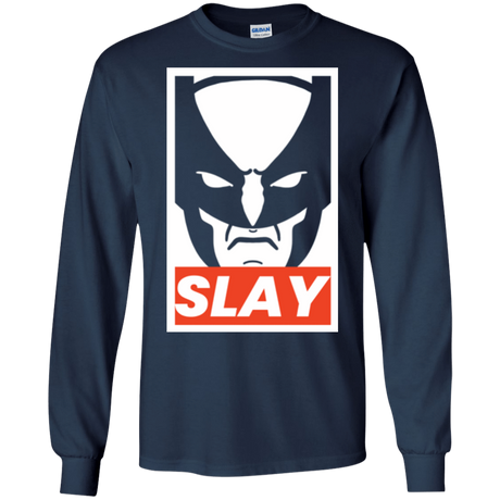 T-Shirts Navy / S SLAY Men's Long Sleeve T-Shirt