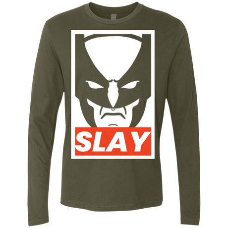 T-Shirts Military Green / S SLAY Men's Premium Long Sleeve