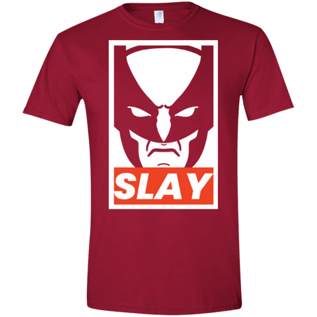 T-Shirts Cardinal Red / S SLAY Men's Semi-Fitted Softstyle