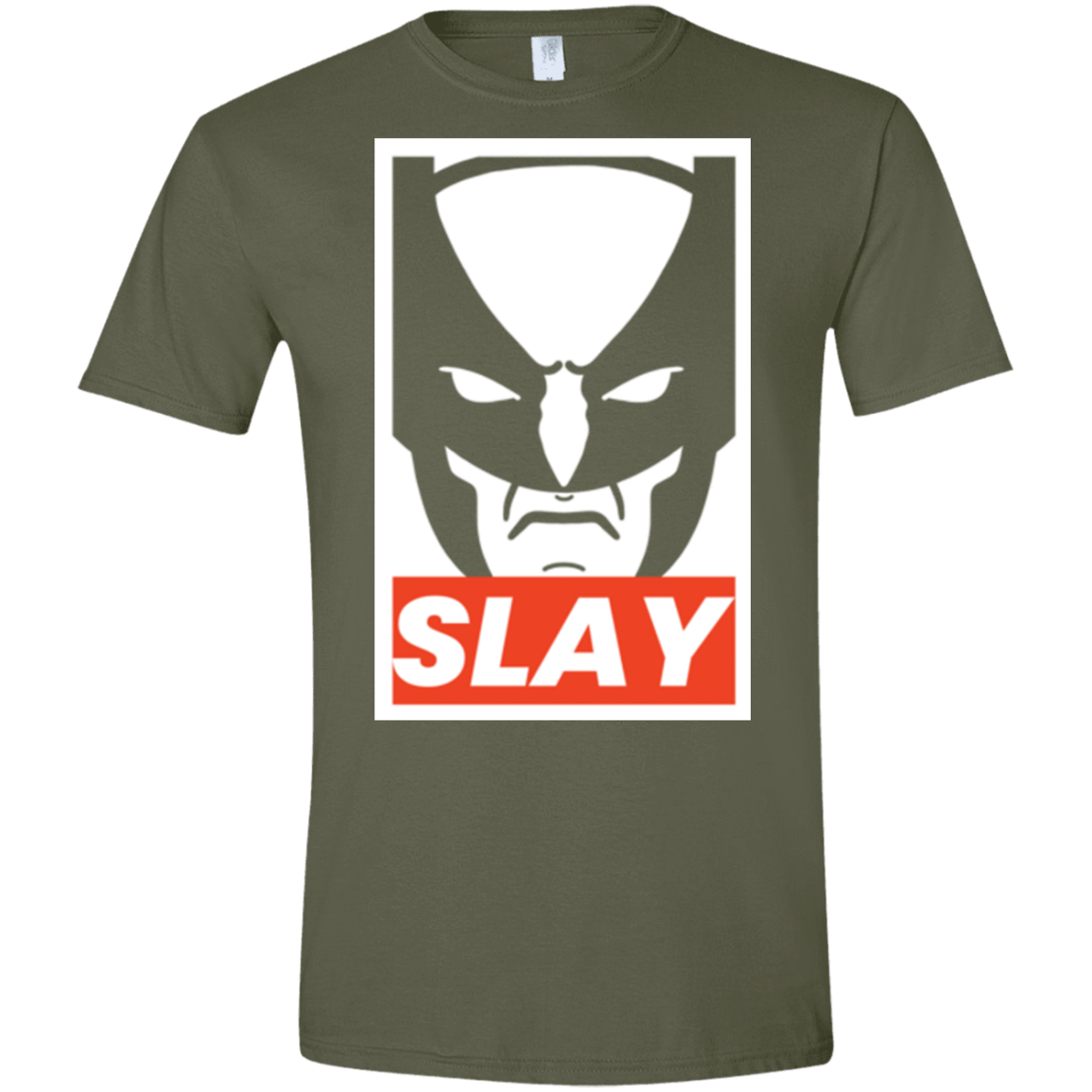 T-Shirts Military Green / S SLAY Men's Semi-Fitted Softstyle