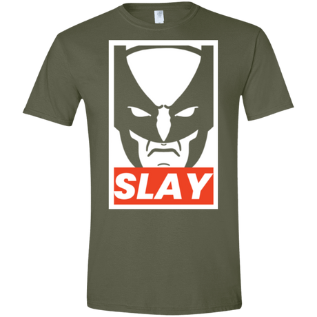 T-Shirts Military Green / S SLAY Men's Semi-Fitted Softstyle
