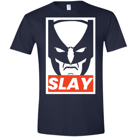 T-Shirts Navy / X-Small SLAY Men's Semi-Fitted Softstyle