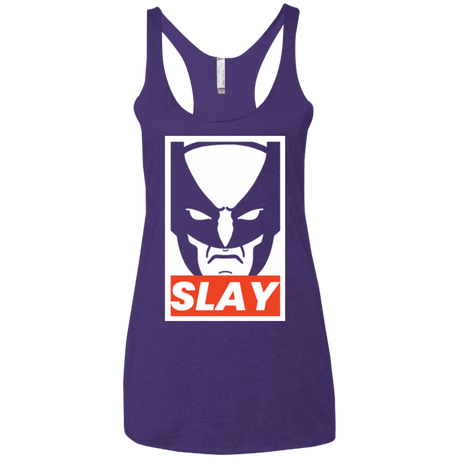T-Shirts Purple Rush / X-Small SLAY Women's Triblend Racerback Tank