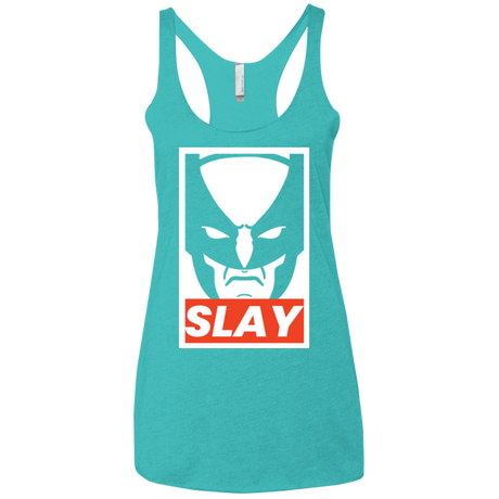 T-Shirts Tahiti Blue / X-Small SLAY Women's Triblend Racerback Tank