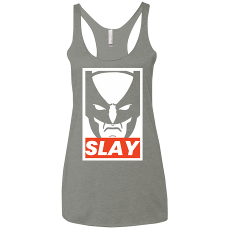 T-Shirts Venetian Grey / X-Small SLAY Women's Triblend Racerback Tank
