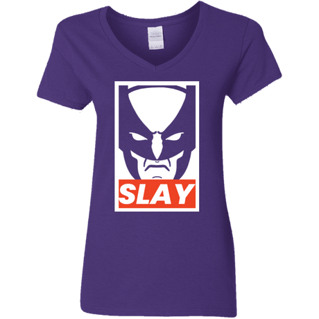 T-Shirts Purple / S SLAY Women's V-Neck T-Shirt