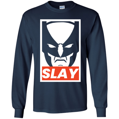 T-Shirts Navy / YS SLAY Youth Long Sleeve T-Shirt