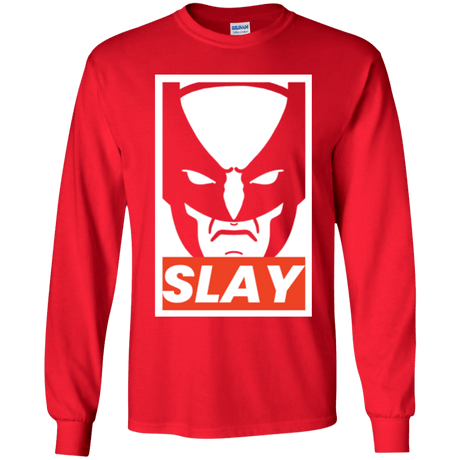 T-Shirts Red / YS SLAY Youth Long Sleeve T-Shirt