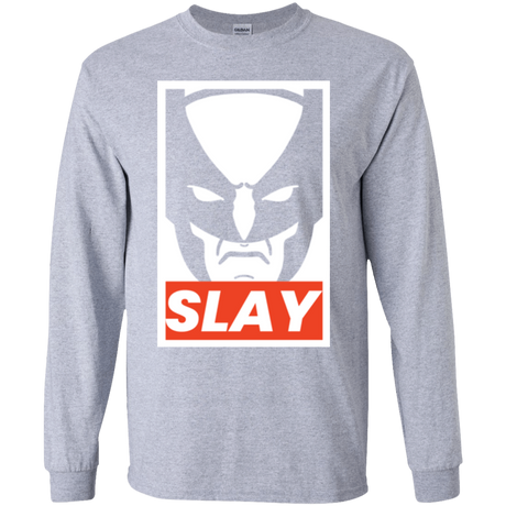 T-Shirts Sport Grey / YS SLAY Youth Long Sleeve T-Shirt