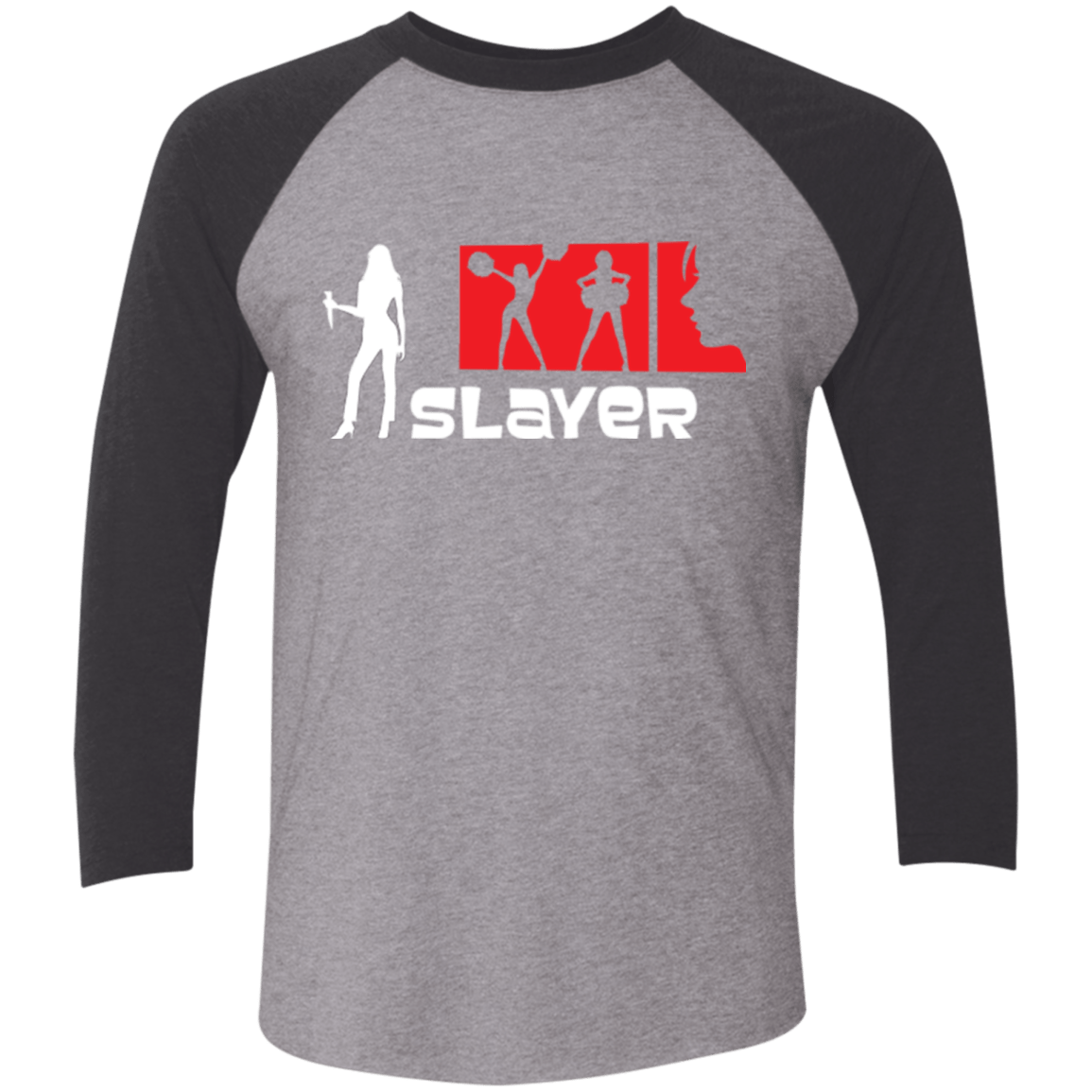T-Shirts Premium Heather/ Vintage Black / X-Small Slayer Men's Triblend 3/4 Sleeve