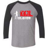 T-Shirts Premium Heather/ Vintage Black / X-Small Slayer Men's Triblend 3/4 Sleeve