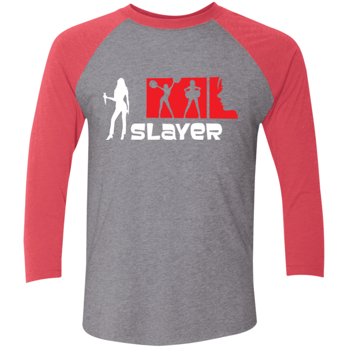 T-Shirts Premium Heather/ Vintage Red / X-Small Slayer Men's Triblend 3/4 Sleeve