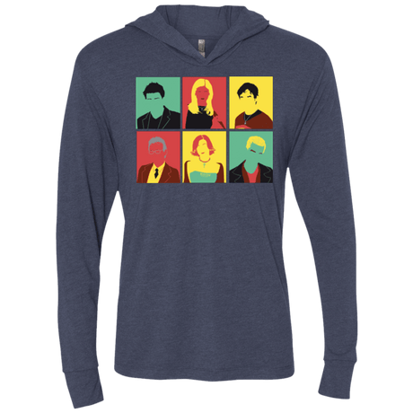 T-Shirts Vintage Navy / X-Small Slayer pop Triblend Long Sleeve Hoodie Tee