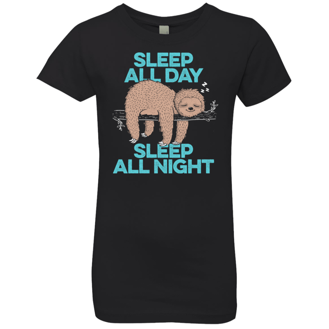 T-Shirts Black / YXS Sleep All Day All Night Girls Premium T-Shirt