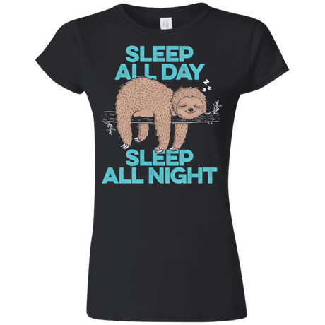 T-Shirts Black / S Sleep All Day All Night Junior Slimmer-Fit T-Shirt