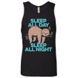 T-Shirts Black / S Sleep All Day All Night Men's Premium Tank Top