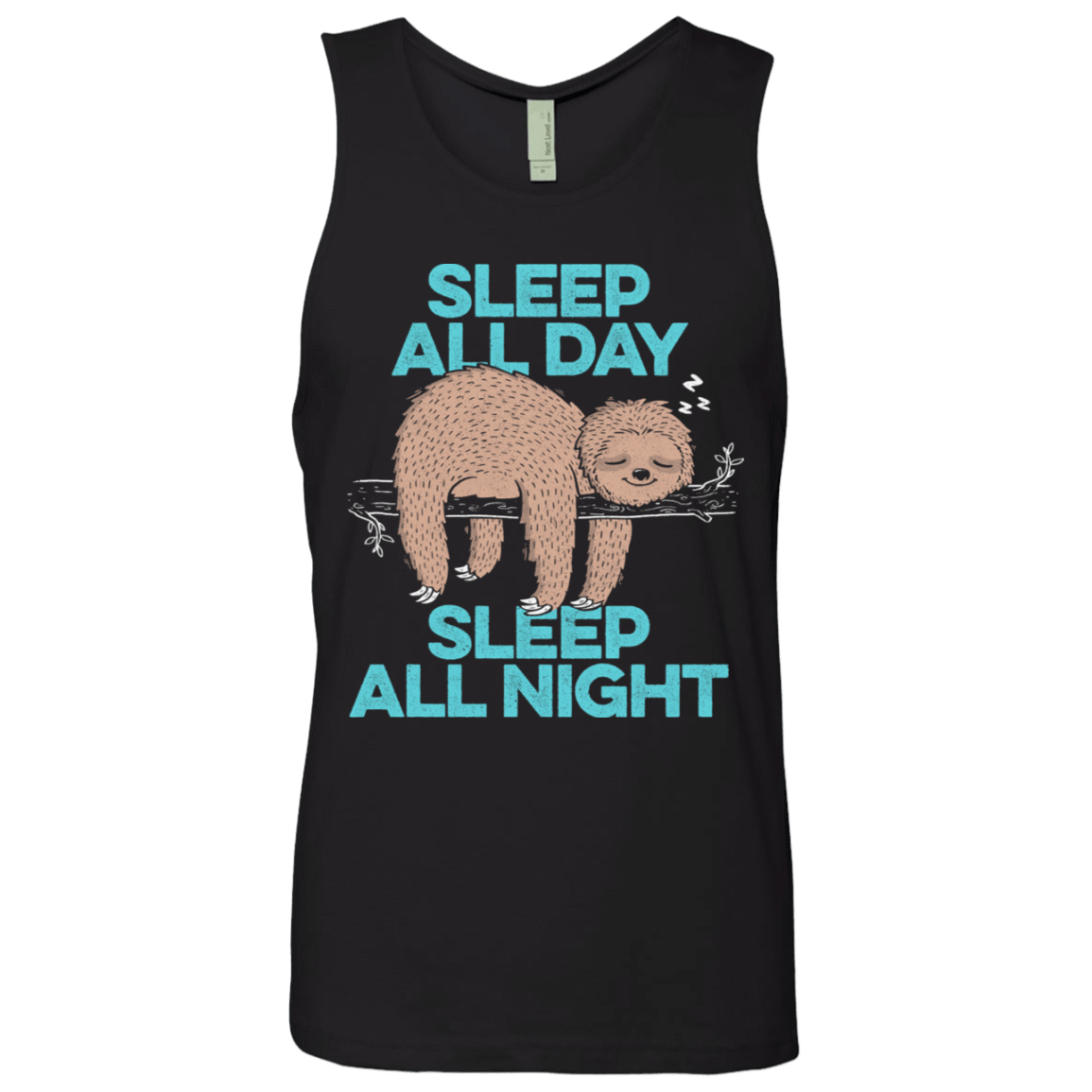 T-Shirts Black / S Sleep All Day All Night Men's Premium Tank Top