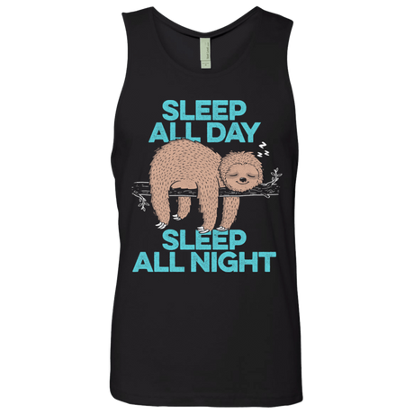 T-Shirts Black / S Sleep All Day All Night Men's Premium Tank Top