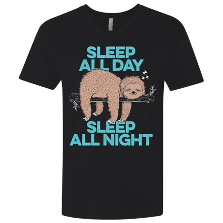 T-Shirts Black / X-Small Sleep All Day All Night Men's Premium V-Neck