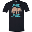 T-Shirts Black / X-Small Sleep All Day All Night Men's Semi-Fitted Softstyle