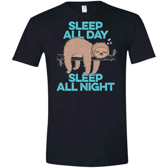 T-Shirts Black / X-Small Sleep All Day All Night Men's Semi-Fitted Softstyle