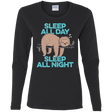 T-Shirts Black / S Sleep All Day All Night Women's Long Sleeve T-Shirt