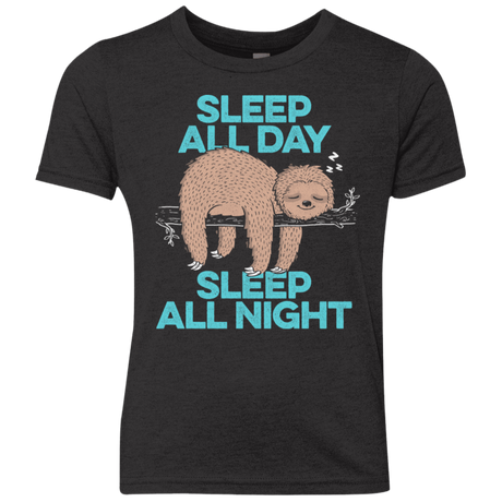 T-Shirts Vintage Black / YXS Sleep All Day All Night Youth Triblend T-Shirt