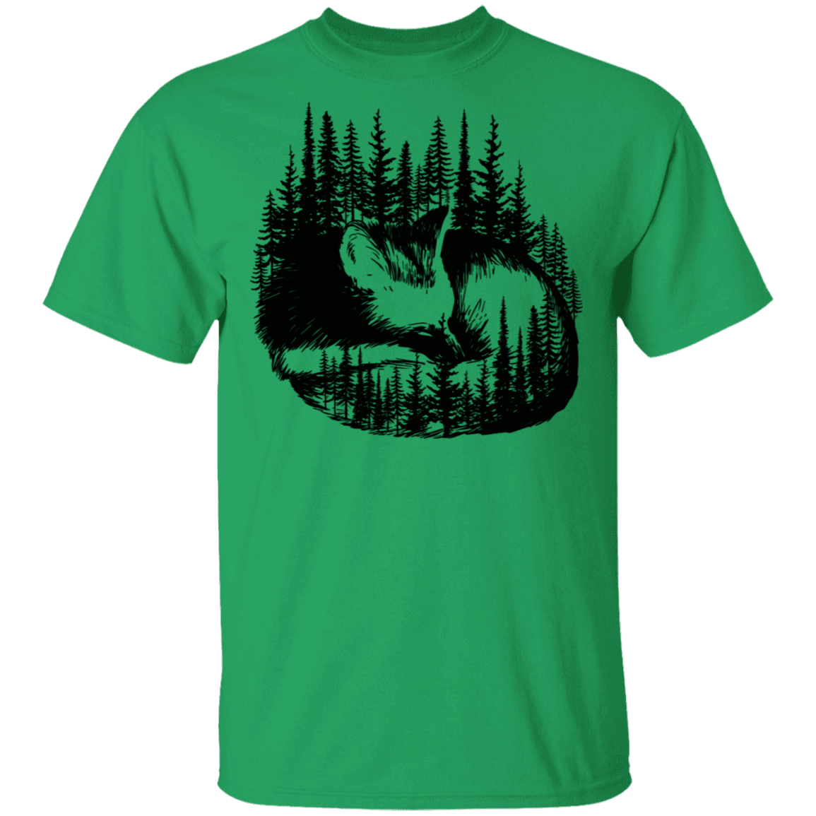 T-Shirts Irish Green / S Sleeping Fox T-Shirt