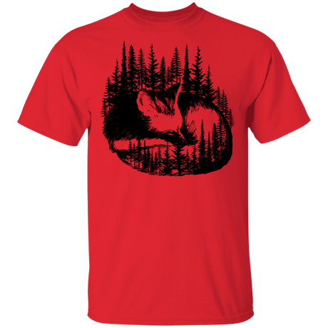 T-Shirts Red / S Sleeping Fox T-Shirt