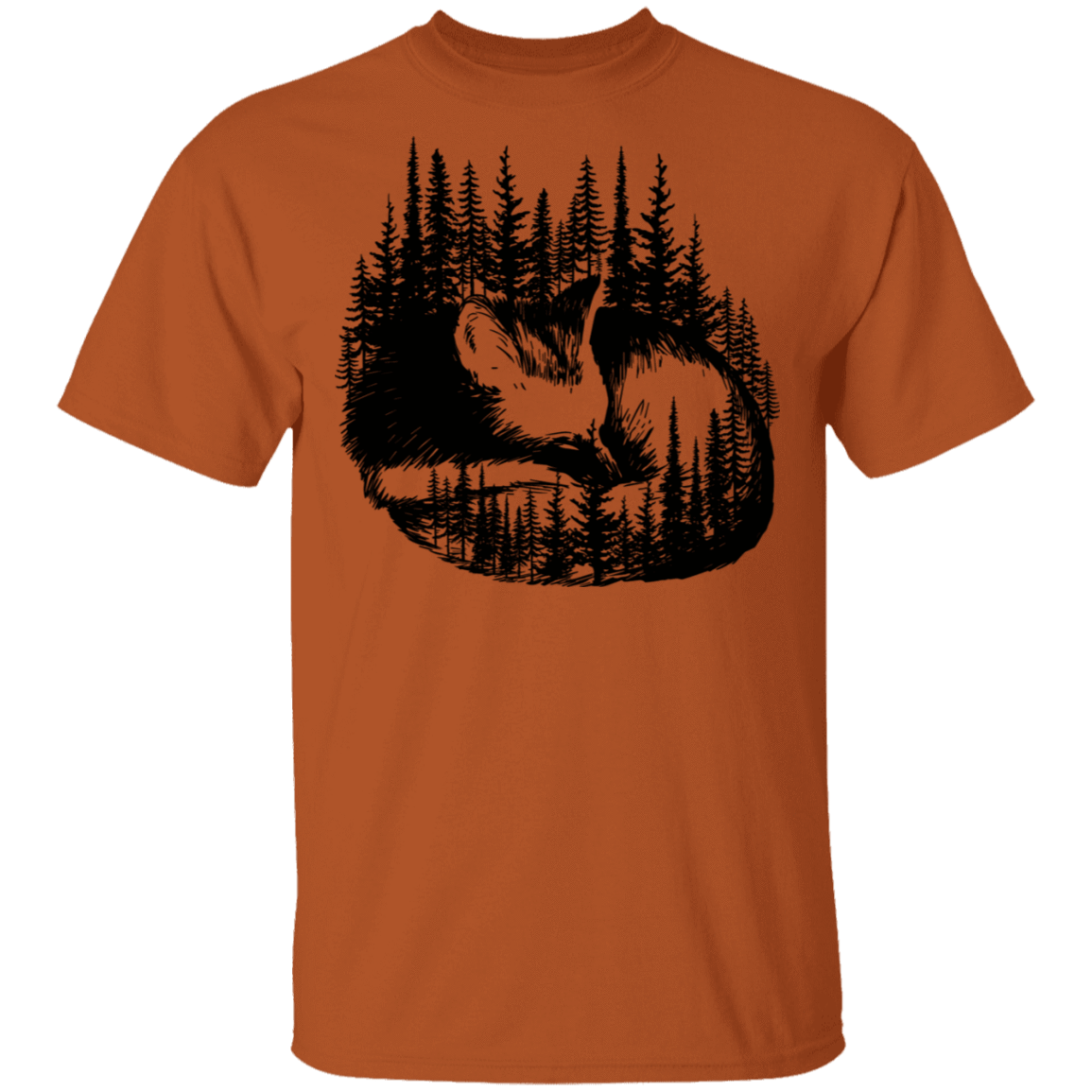 T-Shirts Texas Orange / S Sleeping Fox T-Shirt