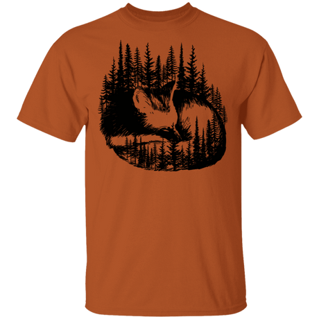 T-Shirts Texas Orange / S Sleeping Fox T-Shirt