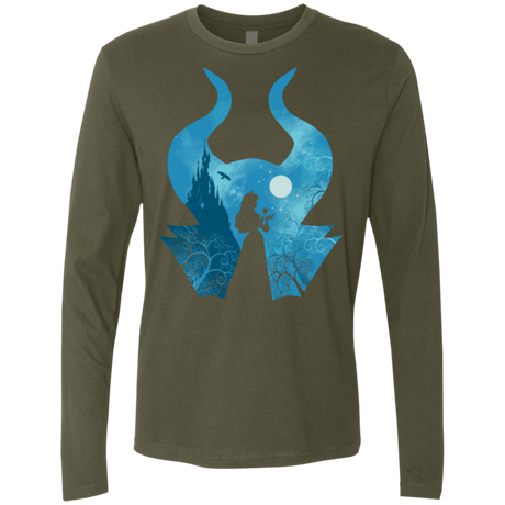 T-Shirts Military Green / S Sleeping Portrait Men's Premium Long Sleeve