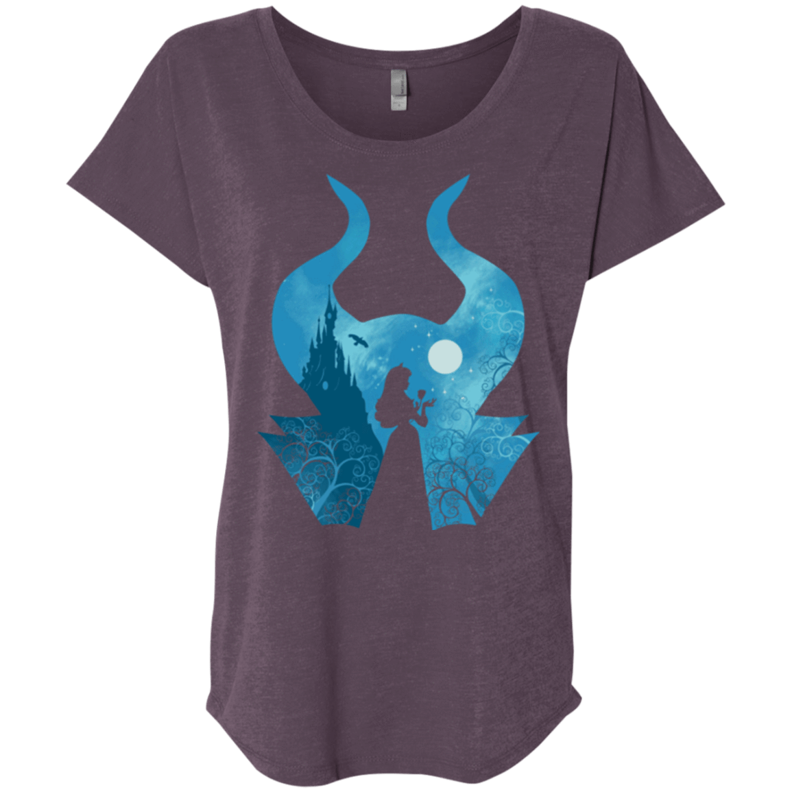 T-Shirts Vintage Purple / X-Small Sleeping Portrait Triblend Dolman Sleeve