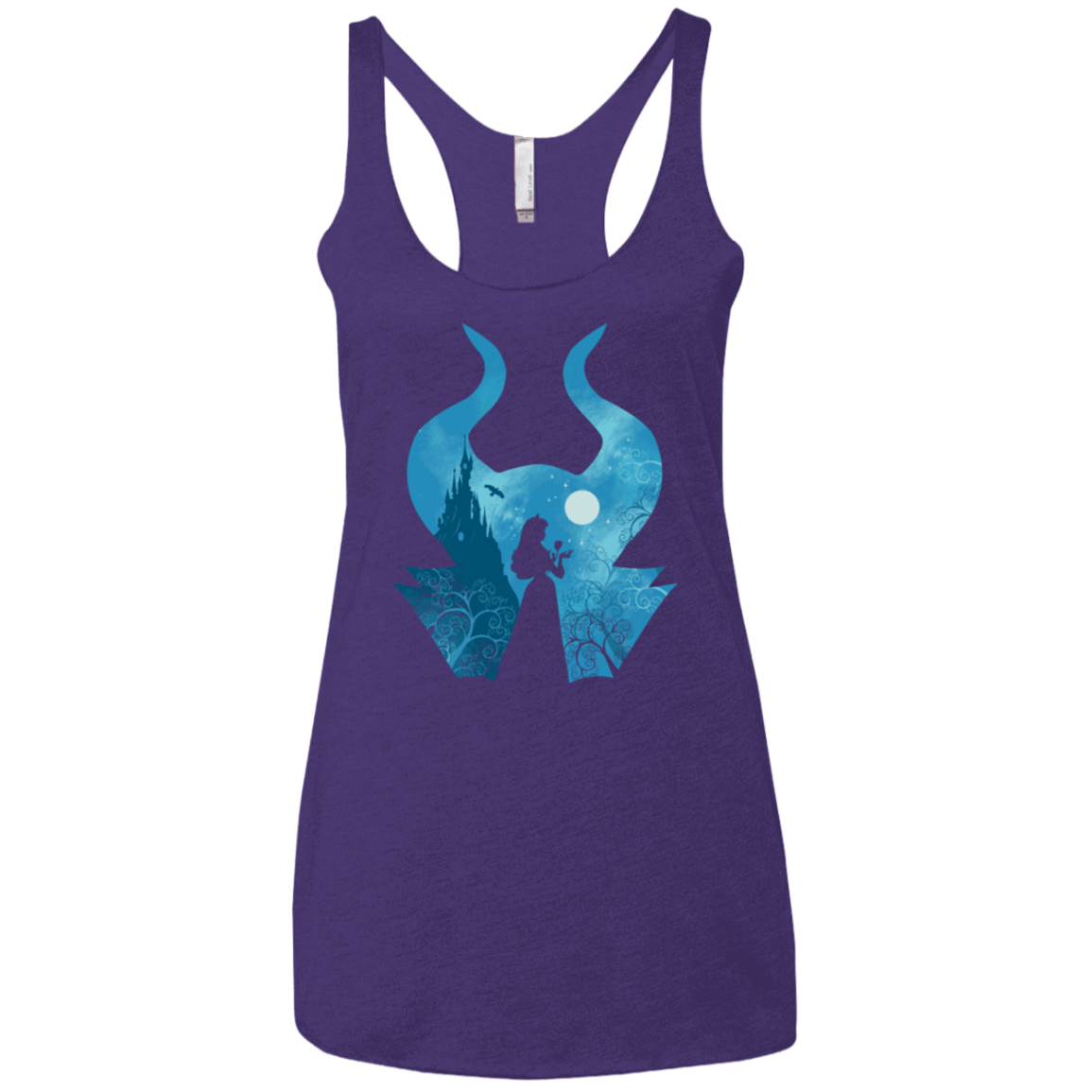 T-Shirts Purple Rush / X-Small Sleeping Portrait Women's Triblend Racerback Tank