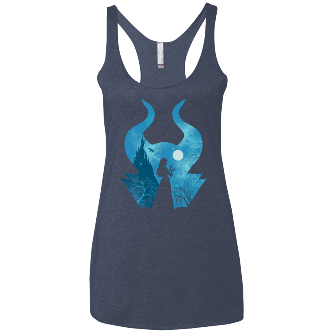 T-Shirts Vintage Navy / X-Small Sleeping Portrait Women's Triblend Racerback Tank