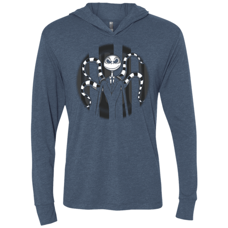 T-Shirts Indigo / X-Small SLENDER JACK Triblend Long Sleeve Hoodie Tee