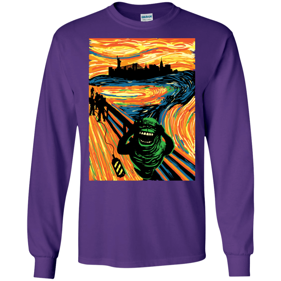 T-Shirts Purple / S Slimer's Scream Men's Long Sleeve T-Shirt