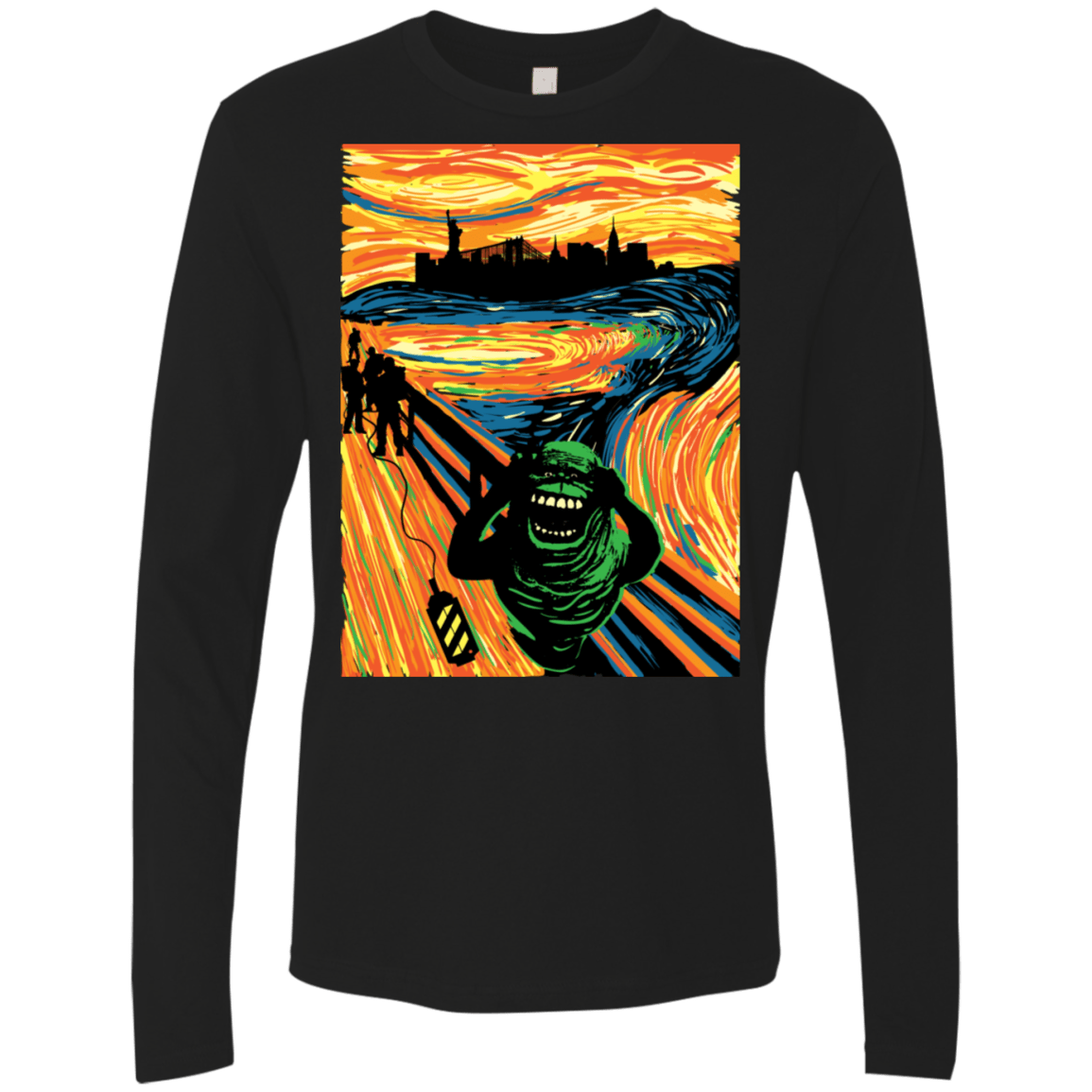 T-Shirts Black / S Slimer's Scream Men's Premium Long Sleeve