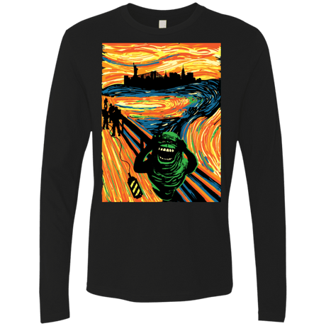 T-Shirts Black / S Slimer's Scream Men's Premium Long Sleeve