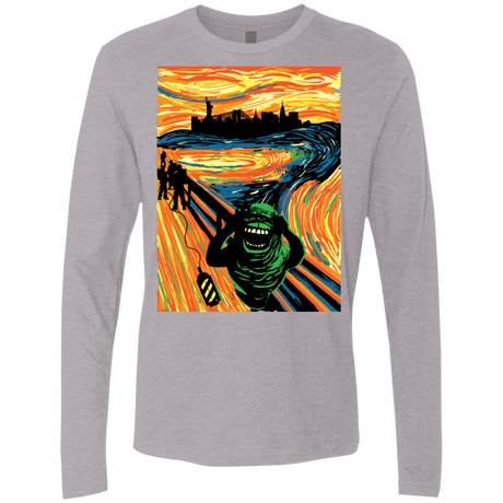 T-Shirts Heather Grey / S Slimer's Scream Men's Premium Long Sleeve