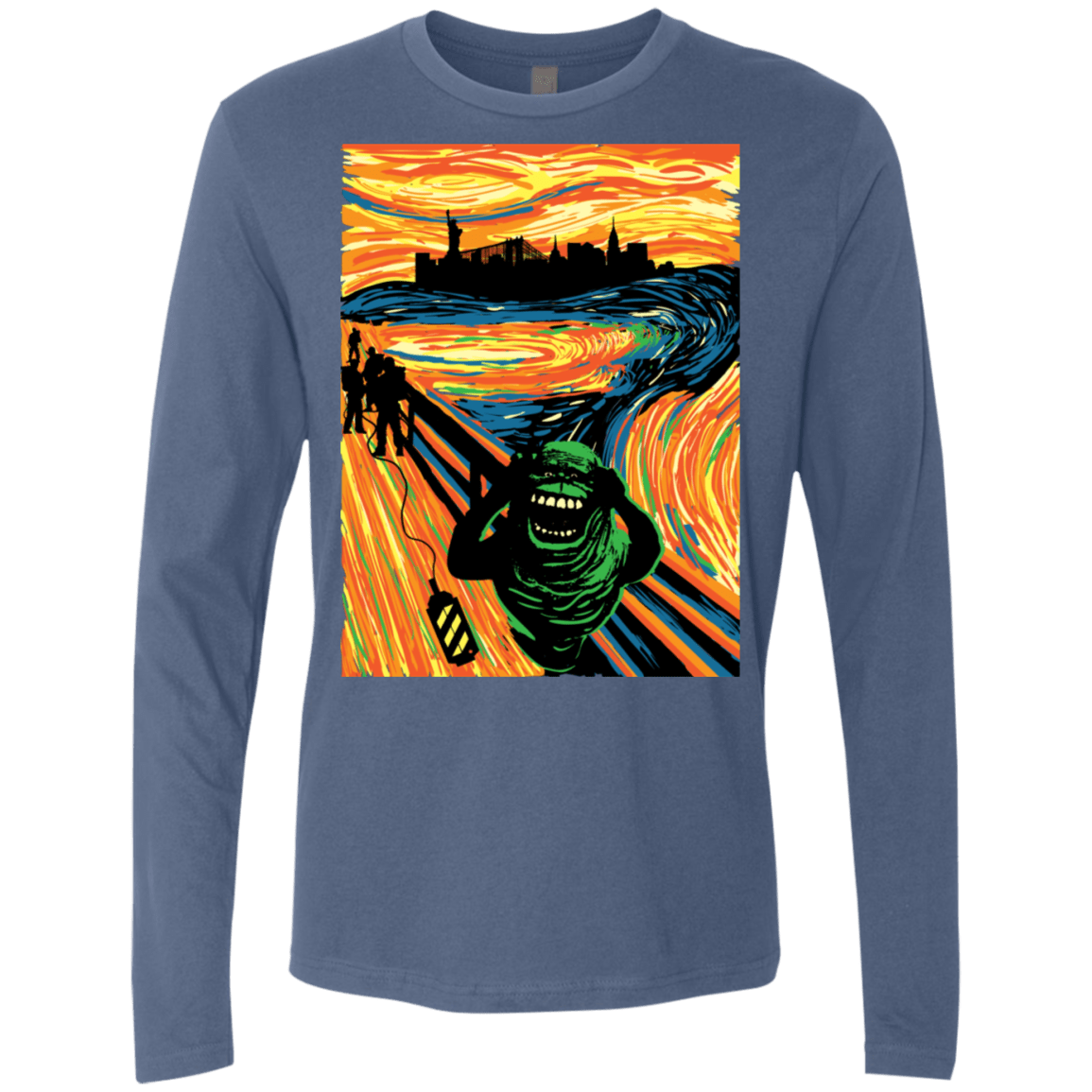 T-Shirts Indigo / S Slimer's Scream Men's Premium Long Sleeve