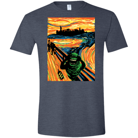 T-Shirts Heather Navy / S Slimer's Scream Men's Semi-Fitted Softstyle