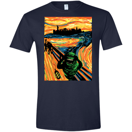 T-Shirts Navy / X-Small Slimer's Scream Men's Semi-Fitted Softstyle