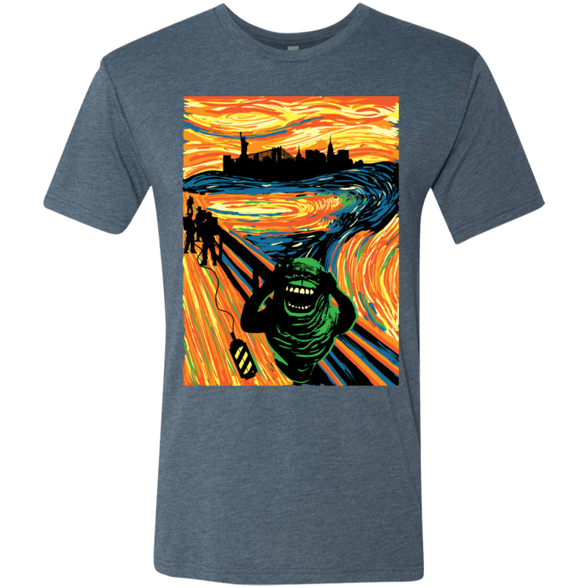 T-Shirts Indigo / S Slimer's Scream Men's Triblend T-Shirt