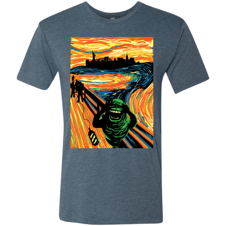 T-Shirts Indigo / S Slimer's Scream Men's Triblend T-Shirt