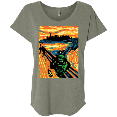 T-Shirts Venetian Grey / X-Small Slimer's Scream Triblend Dolman Sleeve