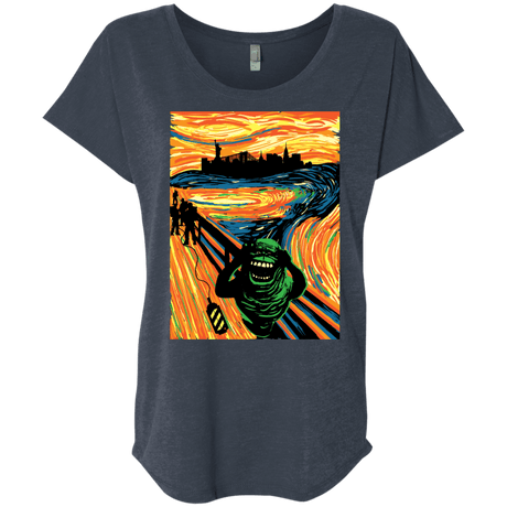 T-Shirts Vintage Navy / X-Small Slimer's Scream Triblend Dolman Sleeve