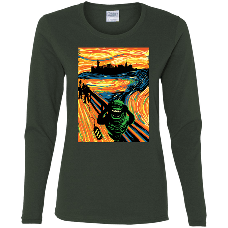 T-Shirts Forest / S Slimer's Scream Women's Long Sleeve T-Shirt