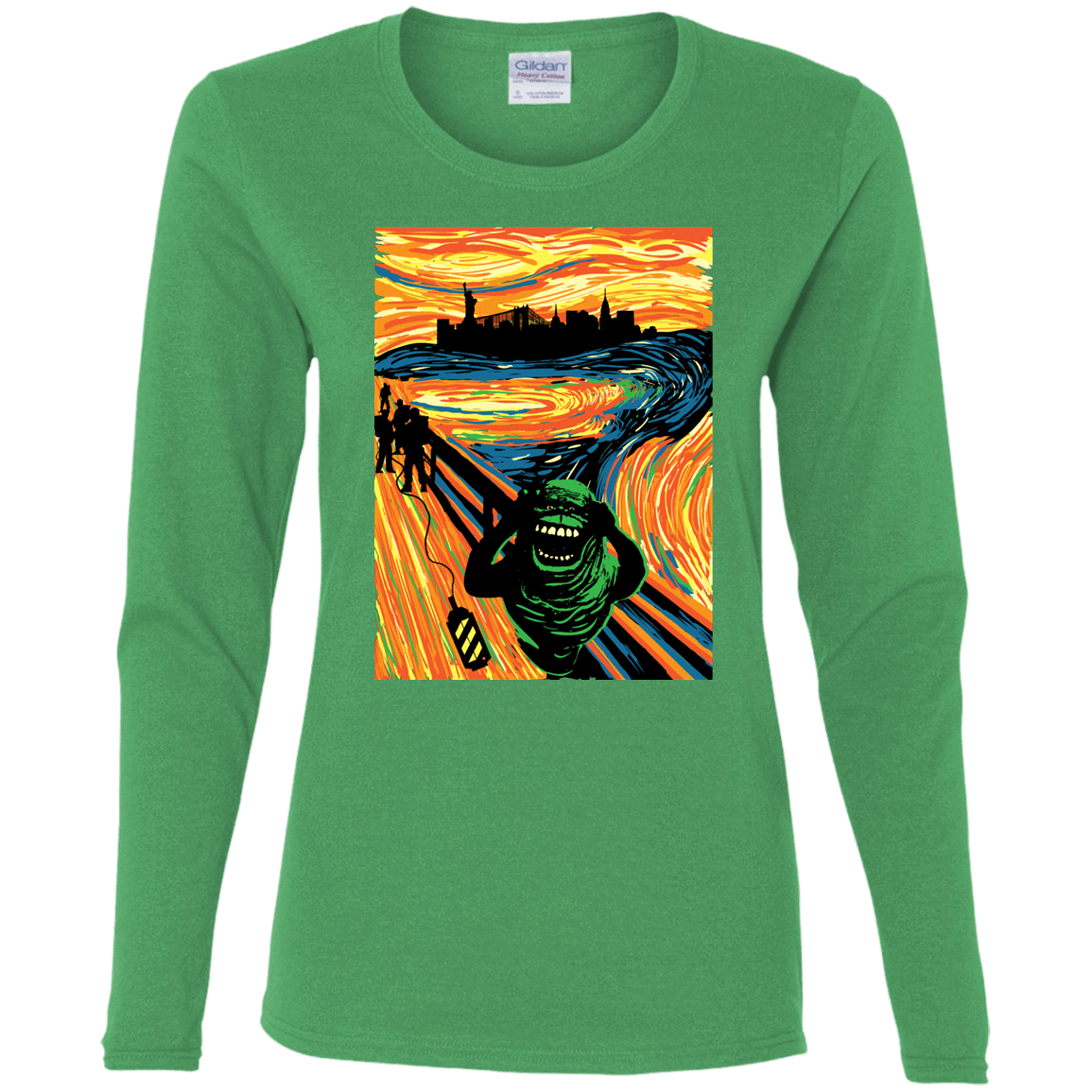 T-Shirts Irish Green / S Slimer's Scream Women's Long Sleeve T-Shirt